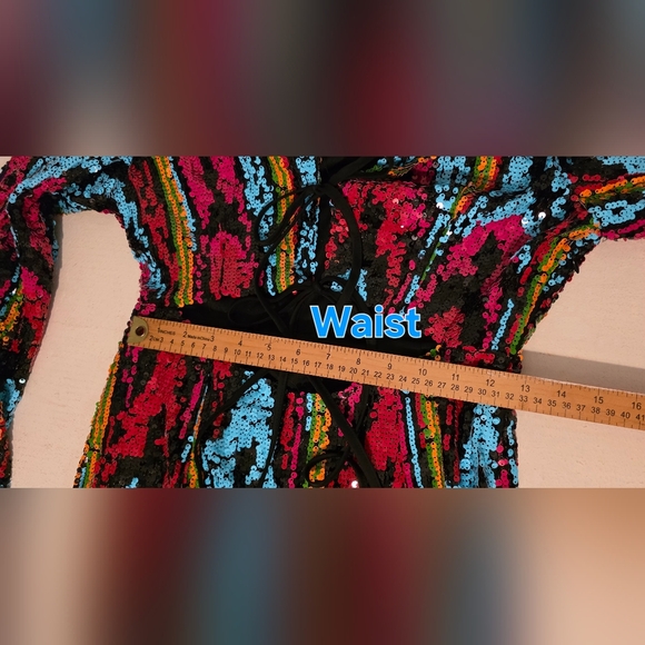 Nasty Gal Vibrant Sequin Mini Dress NWT SIze 6 - Picture 13 of 17